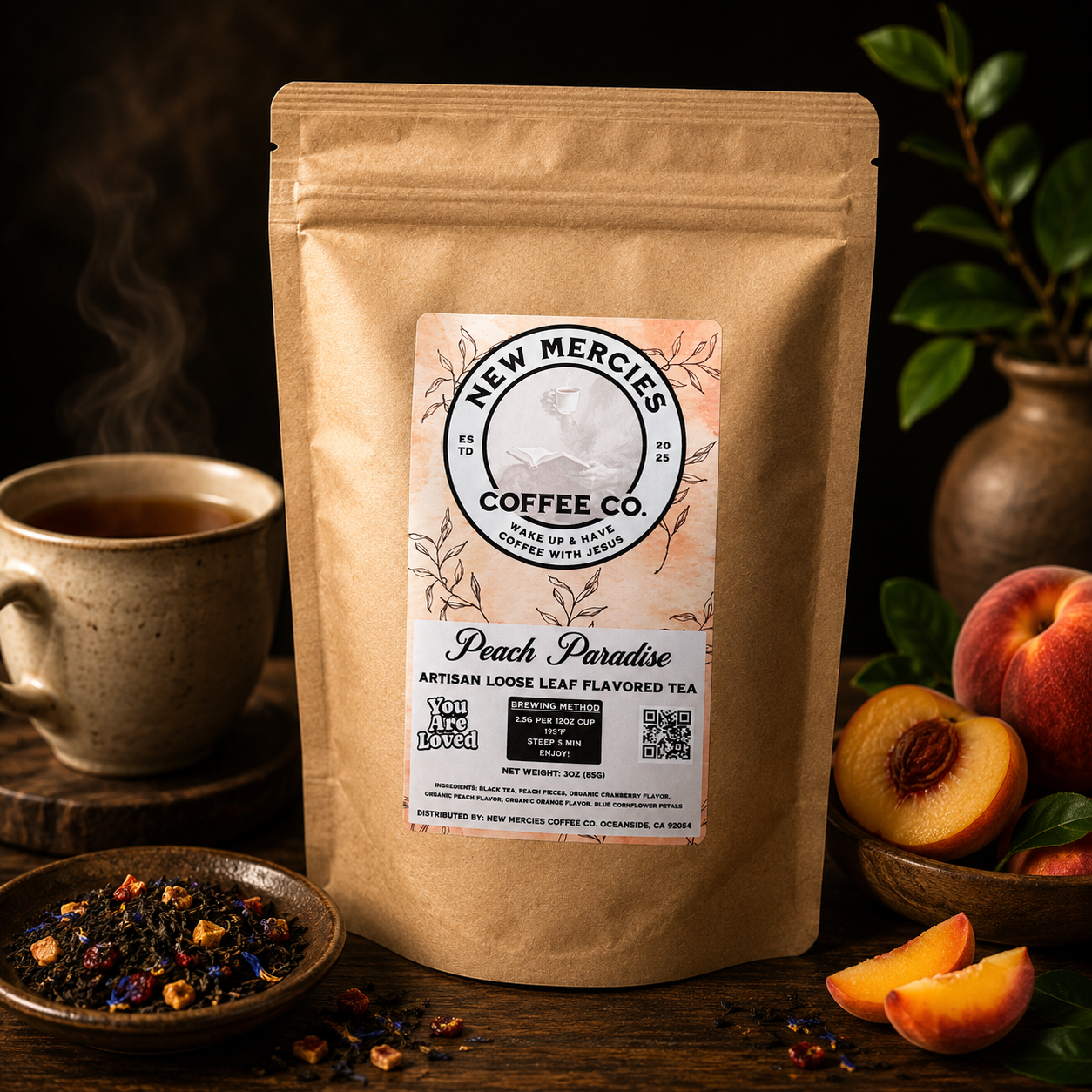 Peach Paradise Tea | New Mercies Coffee Co.